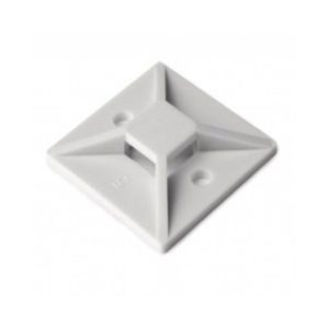 BASE ADHESIVA PLASTICA 20X20MM BLANCA