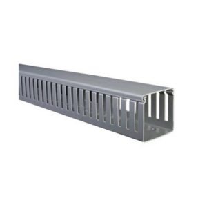 CANALETA RANURADA 100X100MM GRIS TIRA 2MT (AN*AL)