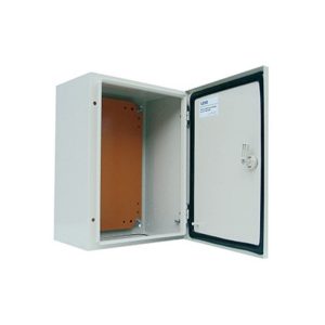 CAJA METALICA 300X300X200MM C/PLACA MONTAJE IP66 RAL 7035