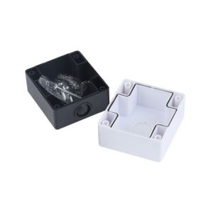 CAJA PLASTICA CON 1 PERFORACION 22MM BLANCA