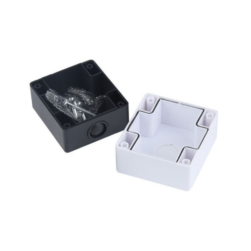 CAJA PLASTICA CON 1 PERFORACION 22MM BLANCA