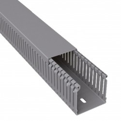 CANALETA RANURADA 40X80MM GRIS TIRA 2MT (AN*AL)