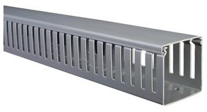 CANALETA RANURADA 100X100MM GRIS TIRA 2MT (AN*AL)