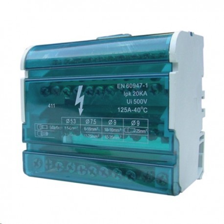 REPARTIDOR TETRAPOLAR 125A 11 PUESTOS