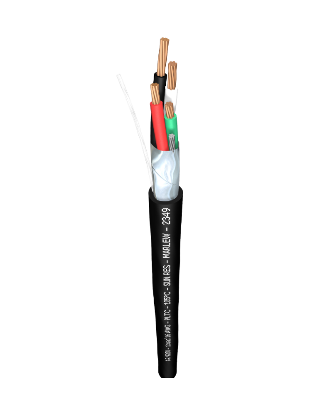 CABLE INSTRUMENTACION 1P 16AWG 300V APANTALLADO AR5200 NEGRO MARLEW